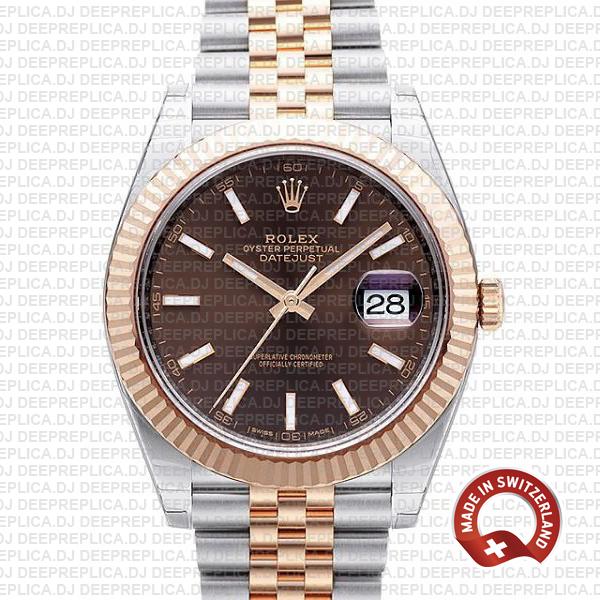 Rolex Datejust 41 Chocolate Dial Jubilee | Rolex Clone Watch